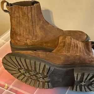 AllSaints Brown Suede Chelsea Boots US Size 12-12.5.